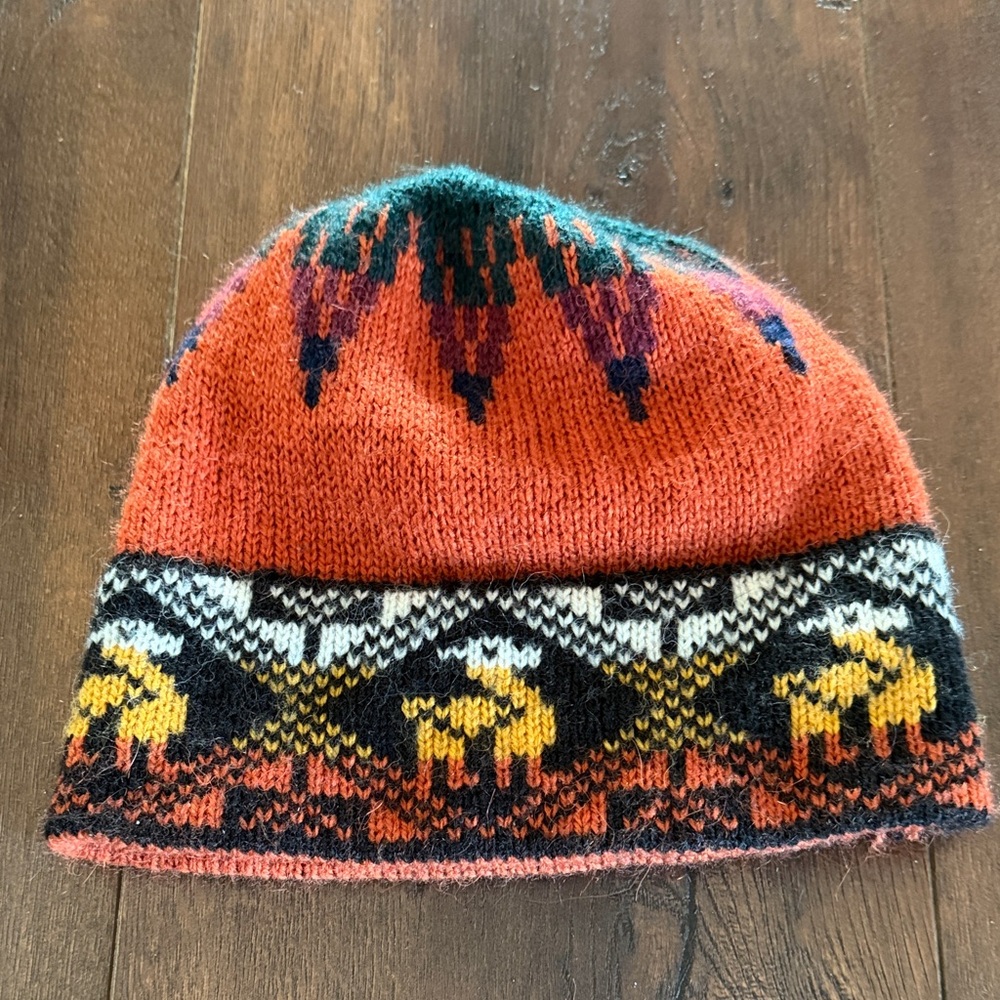 Southwestern Slouchy Alpaca Warm Knitted Hat OSFM Women/Men’s Beanie Hippie Retr